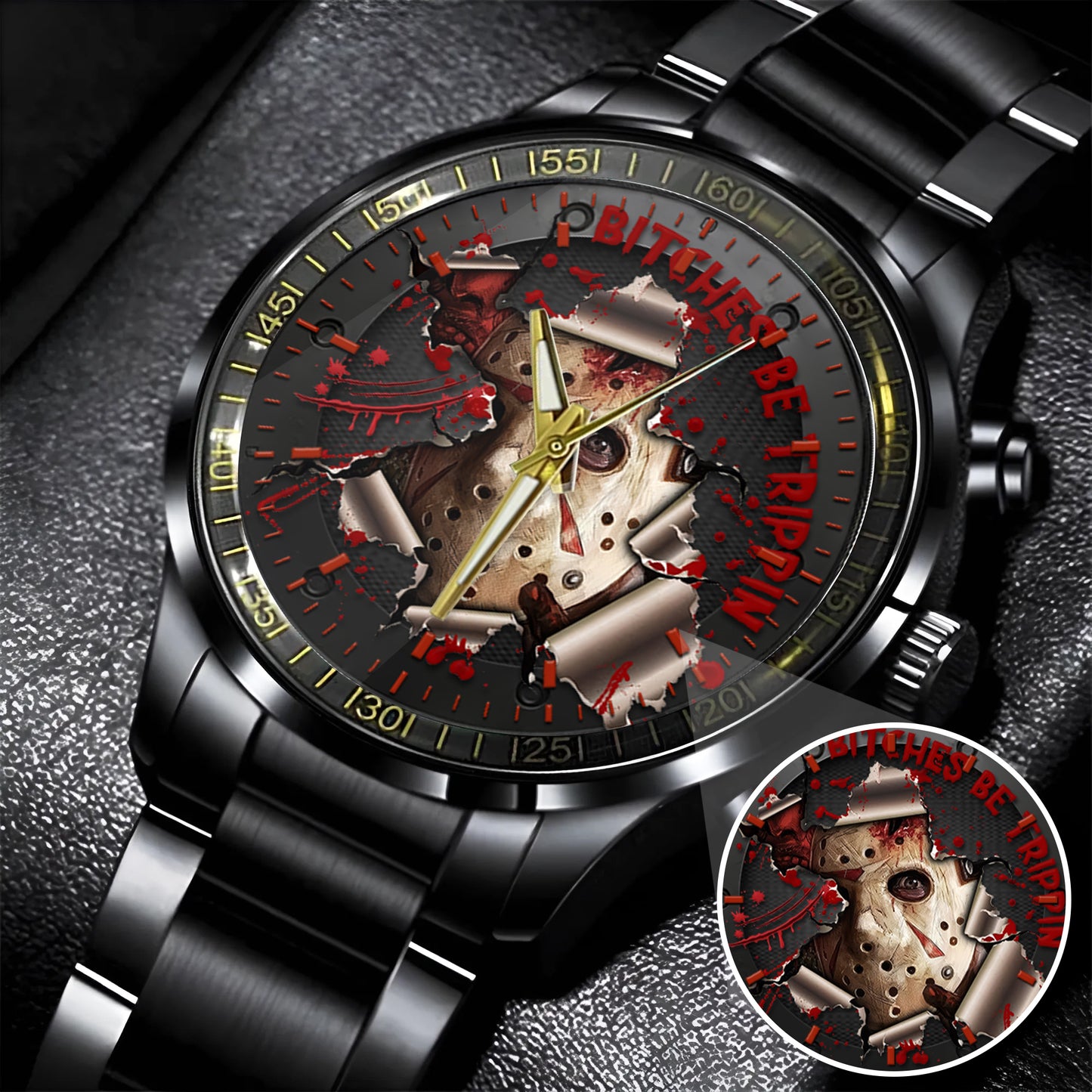 Halloween Horror Movies Bitches Are Trippin Personalized Quartz Watch