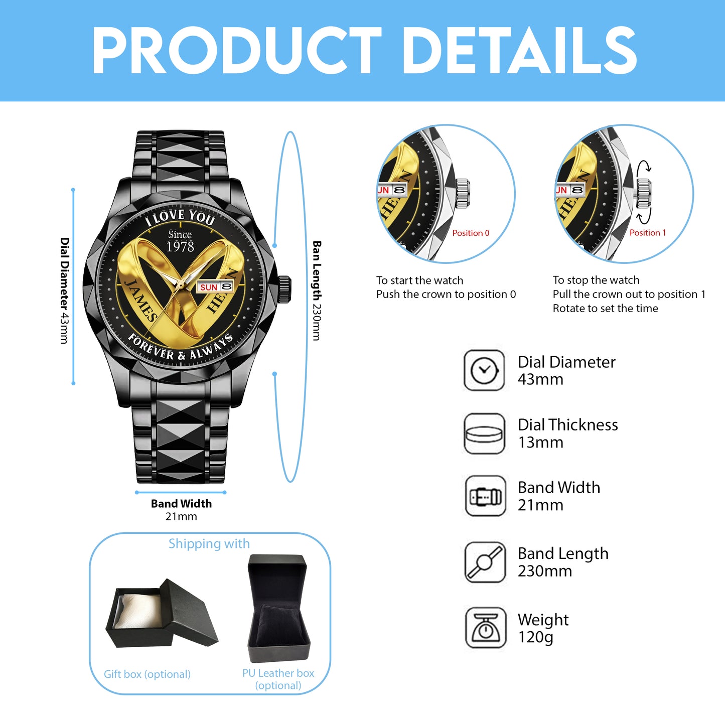 Personalized Wedding Rings Photo Keepsake Memory Watches