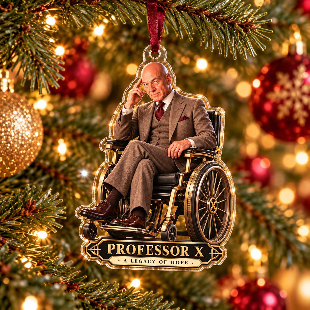 Personalized Professor X Acrylic Ornament