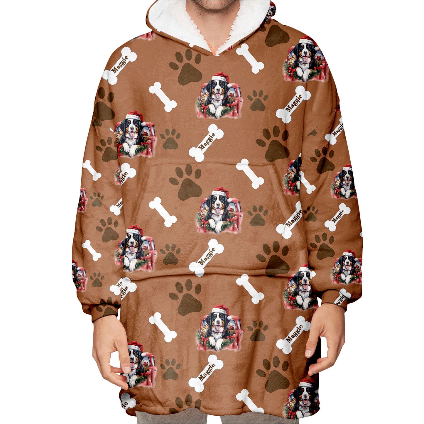 Personalized Dog Car Blanket Hoodie