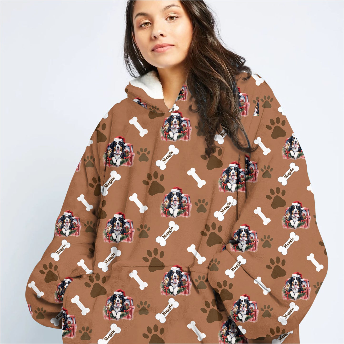 Personalized Dog Car Blanket Hoodie