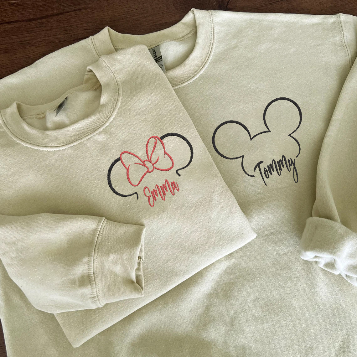 Valentine Personalized Embroidered Couple Hoodie Sweatshirt T-Shirt