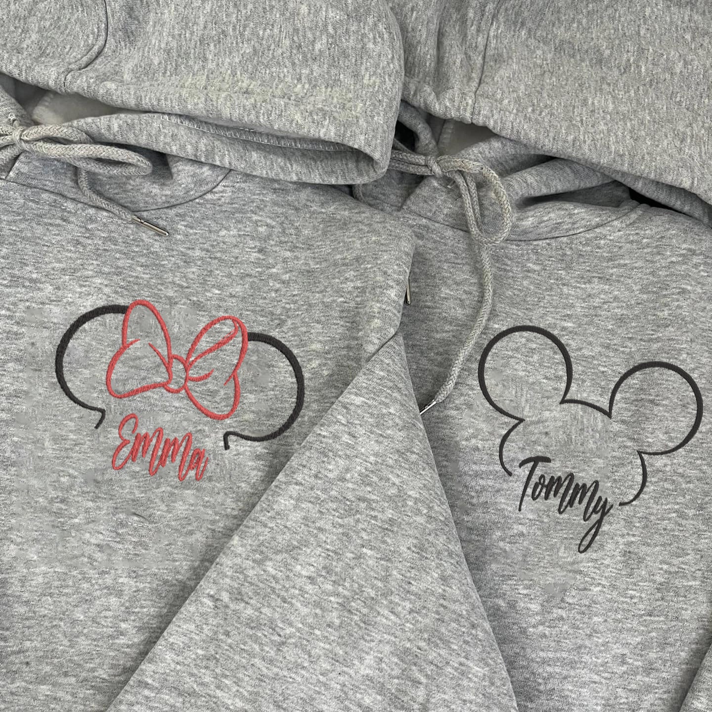 Valentine Personalized Embroidered Couple Hoodie Sweatshirt T-Shirt