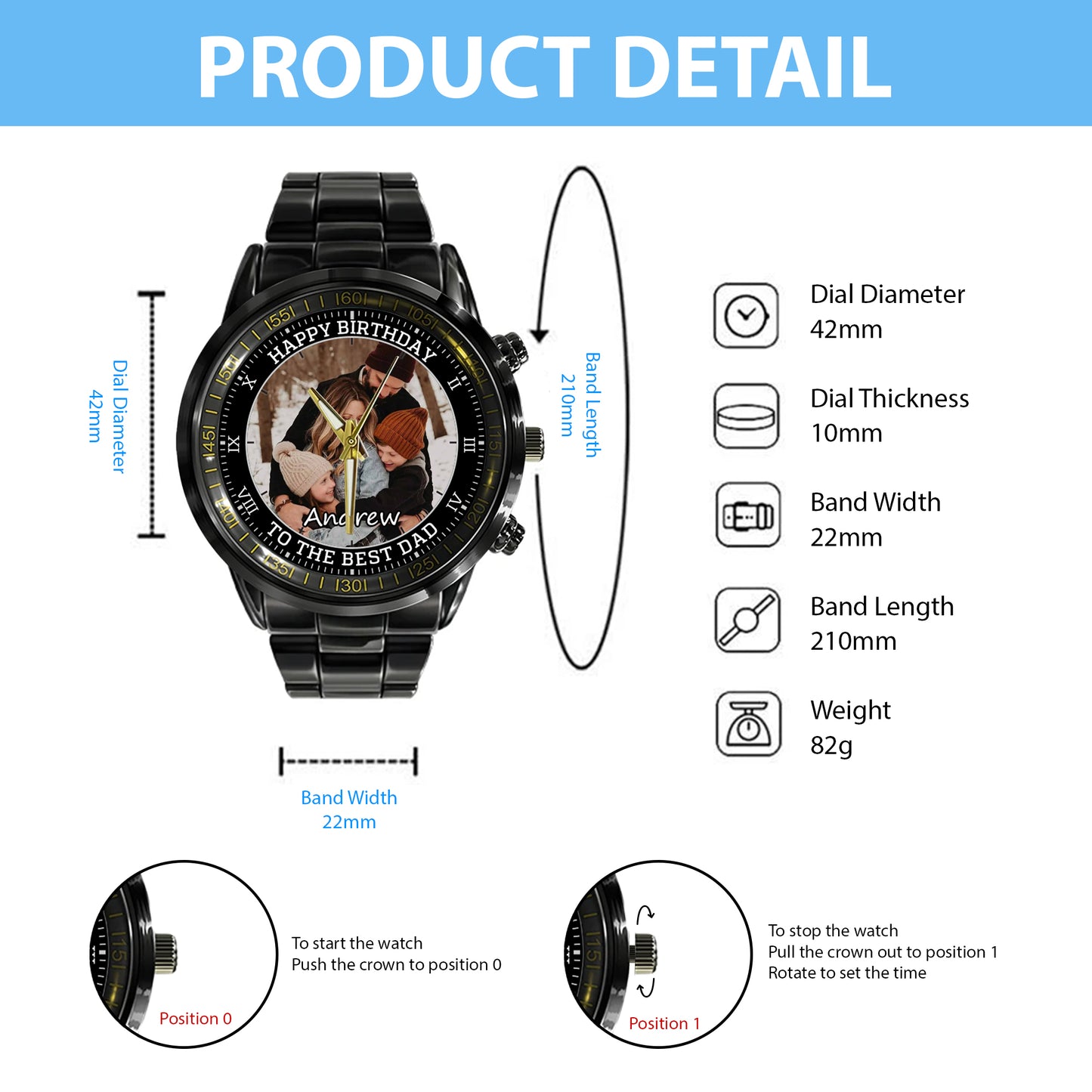 The Best Family Personalized Photo Watch