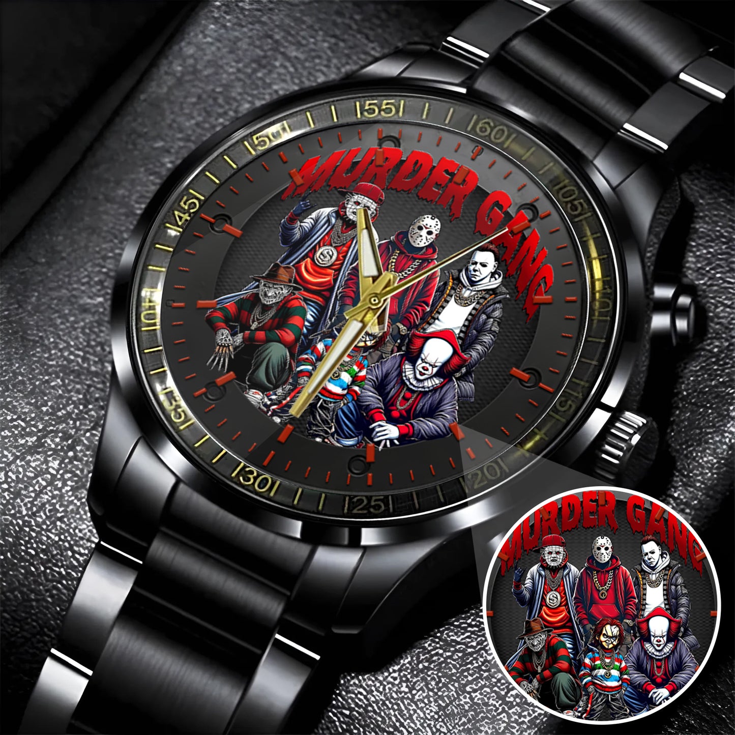 Halloween Horror Movies Murder Gang Personalized Quartz Watch