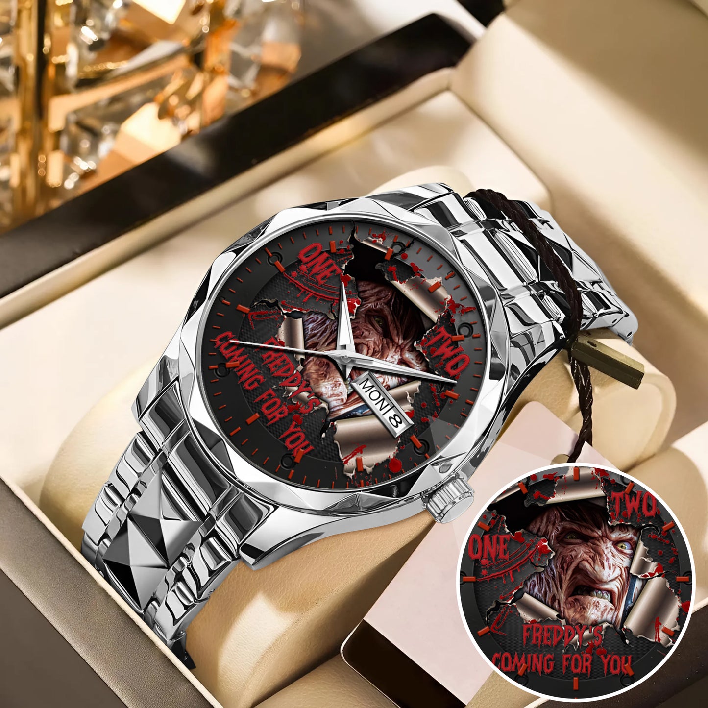 Halloween Horror Movies Freddy's Coming For You Personalized Quartz Watch