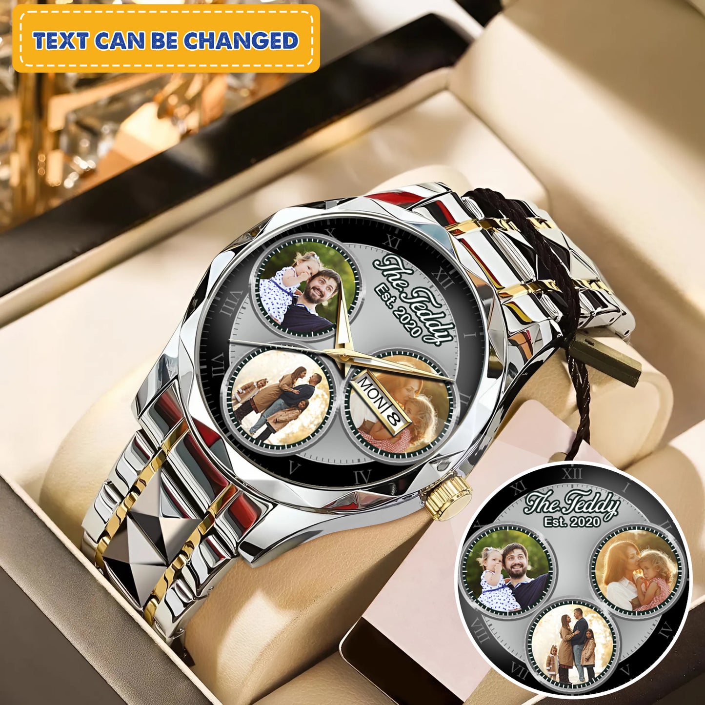 The Daddy Family Personalized Photo Watch