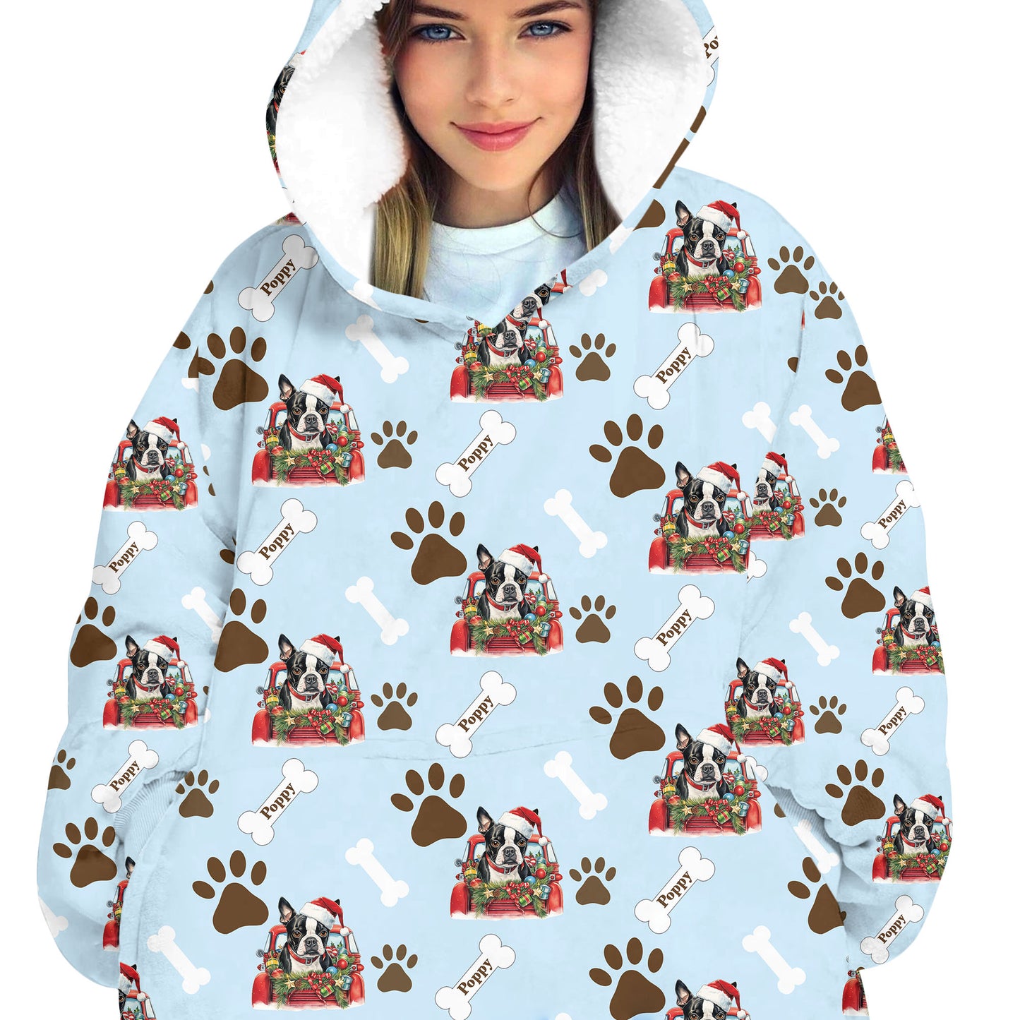 Personalized Dog Car Blanket Hoodie