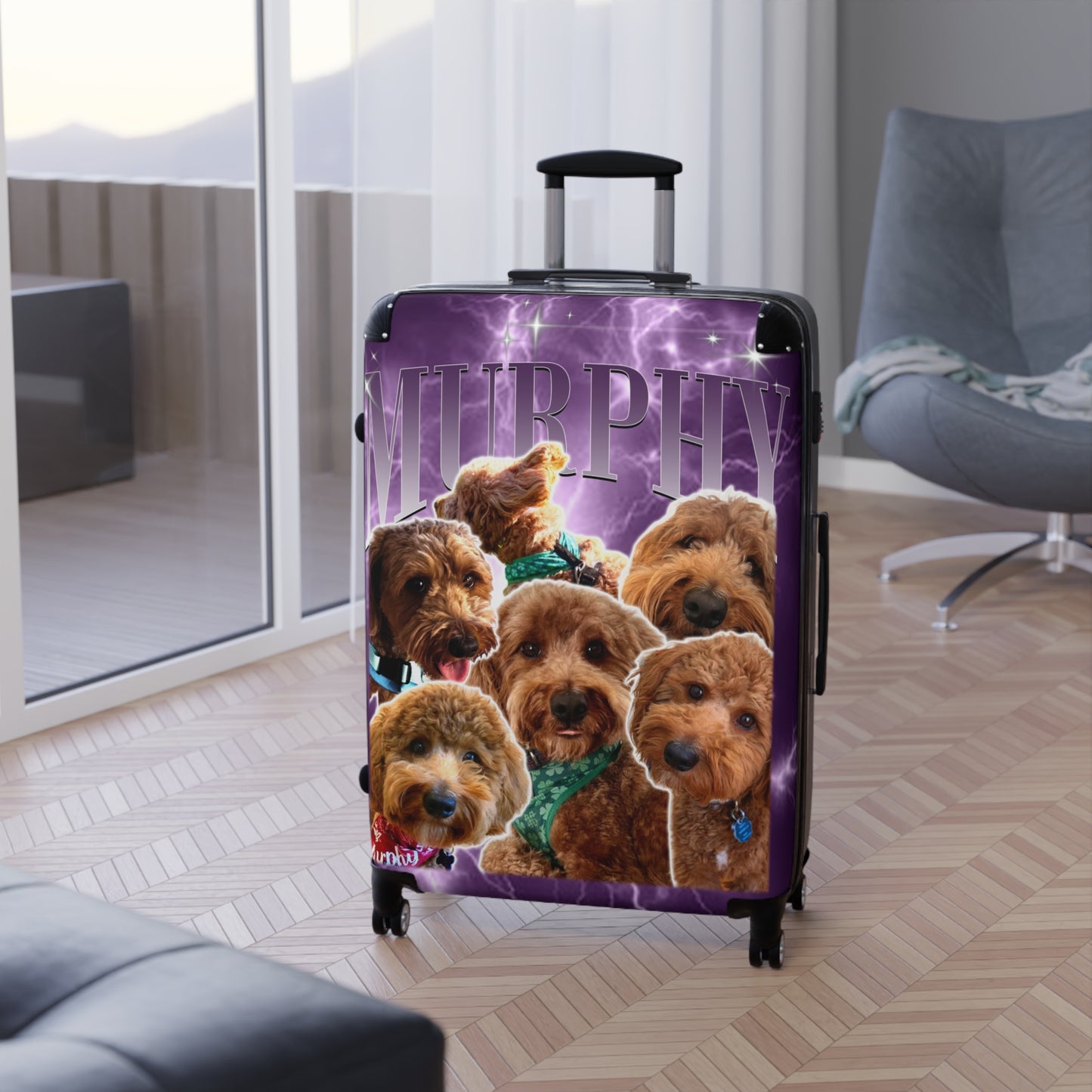 Personalized Pet Dog Cat Photo Suitcase