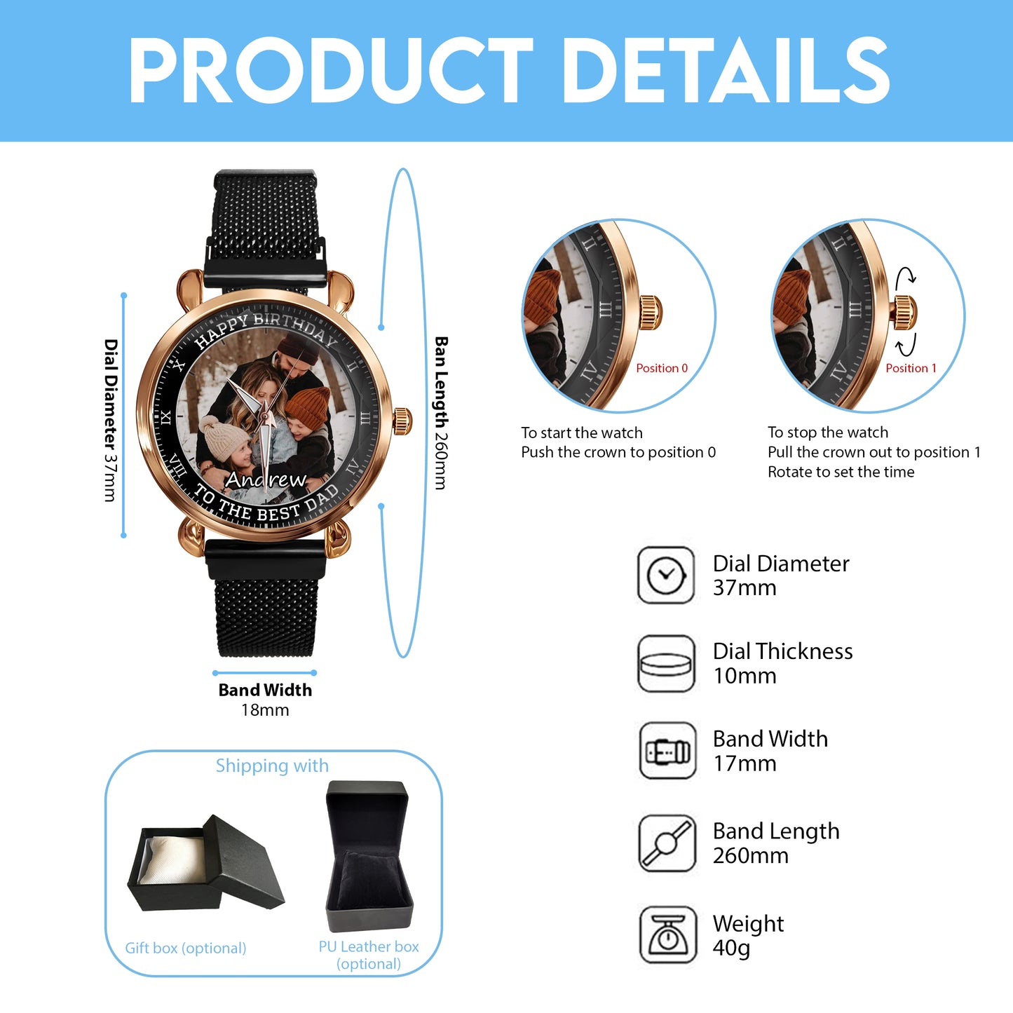 The Best Family Personalized Photos Quartz Watch
