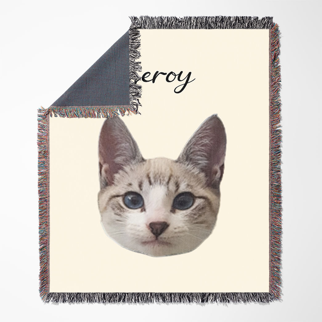Personalized Pet Custom Woven Blanket
