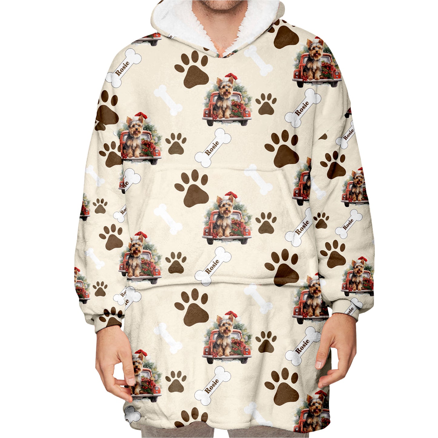 Personalized Dog Car Blanket Hoodie