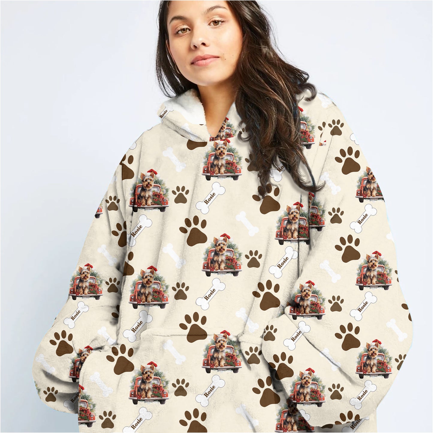 Personalized Dog Car Blanket Hoodie