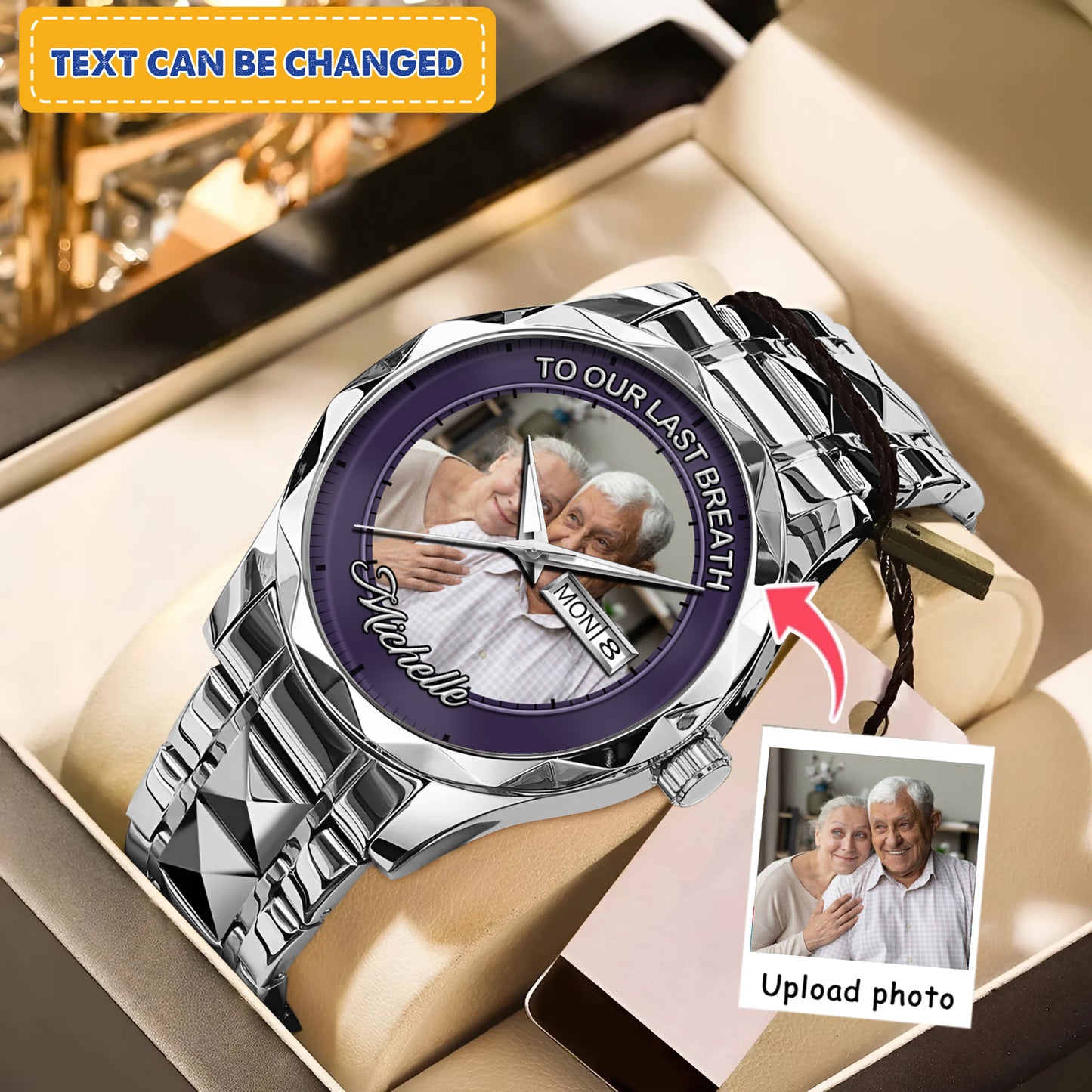 The World's Okayest Husband Personalized Photo Watch