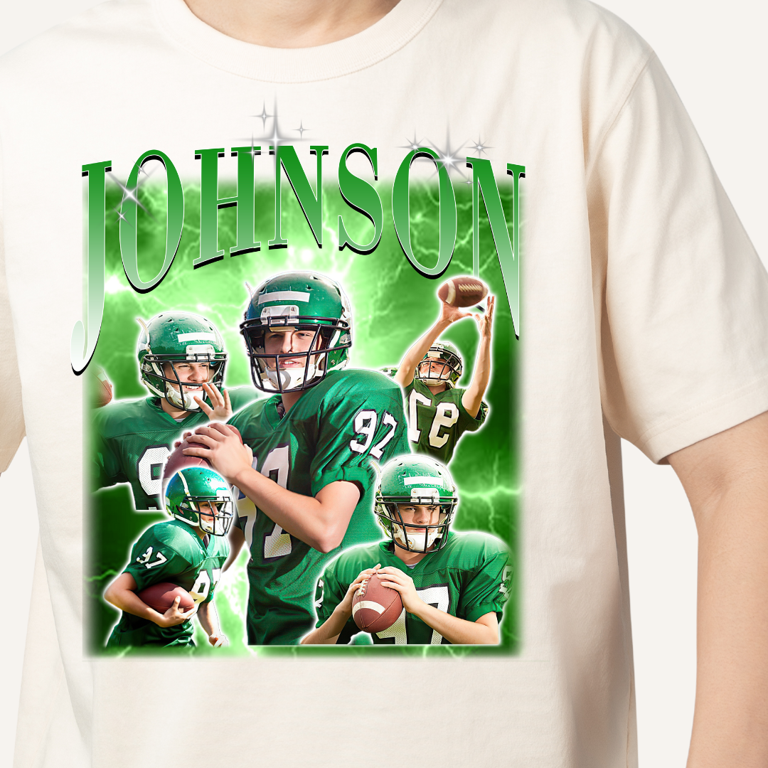 Personalized American Football Photo Printed Shirt