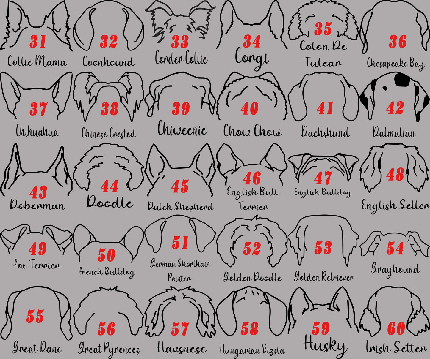 Personalized Dog Ear Stockings