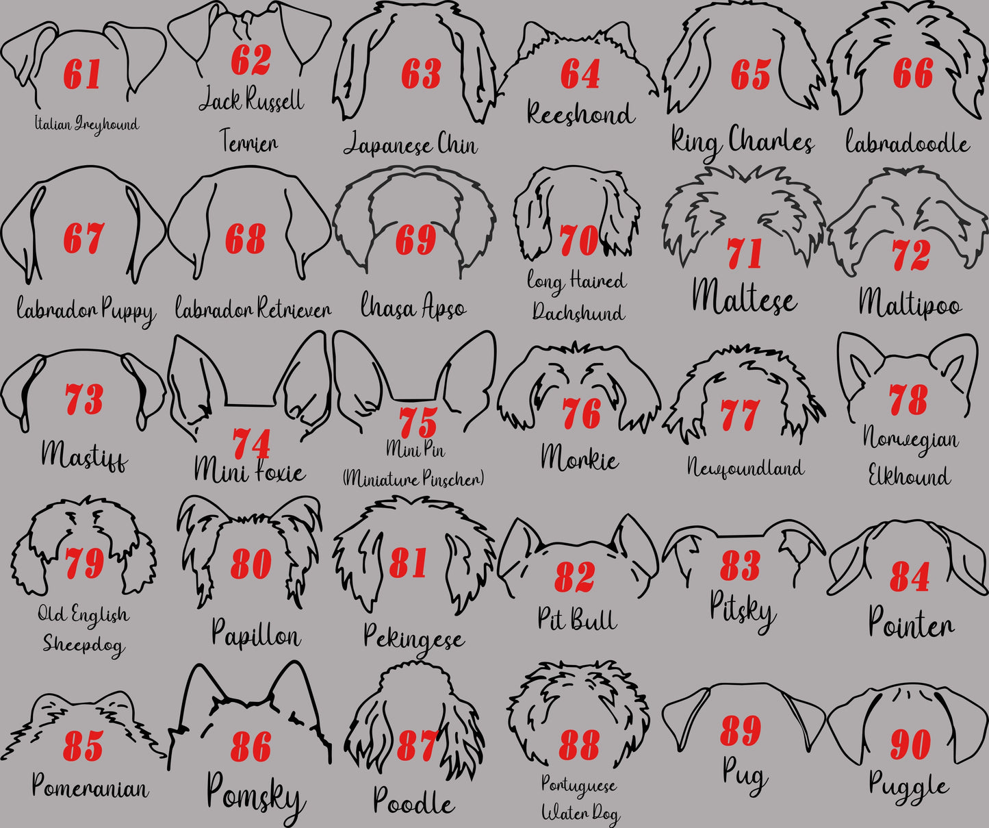 Personalized Dog Ear Stockings