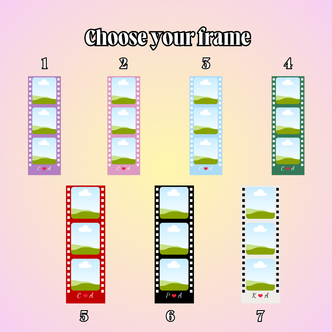 BUY 1 GET 1 FREE - Custom Photo Strip Keychain