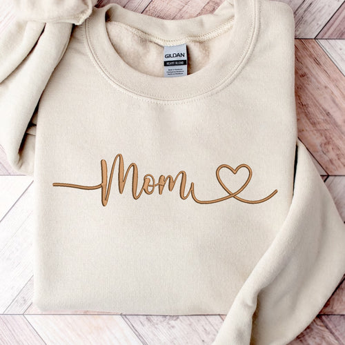 Mother's Day Personalized Embroidered Custom Text Hoodie Sweatshirt T-Shirt