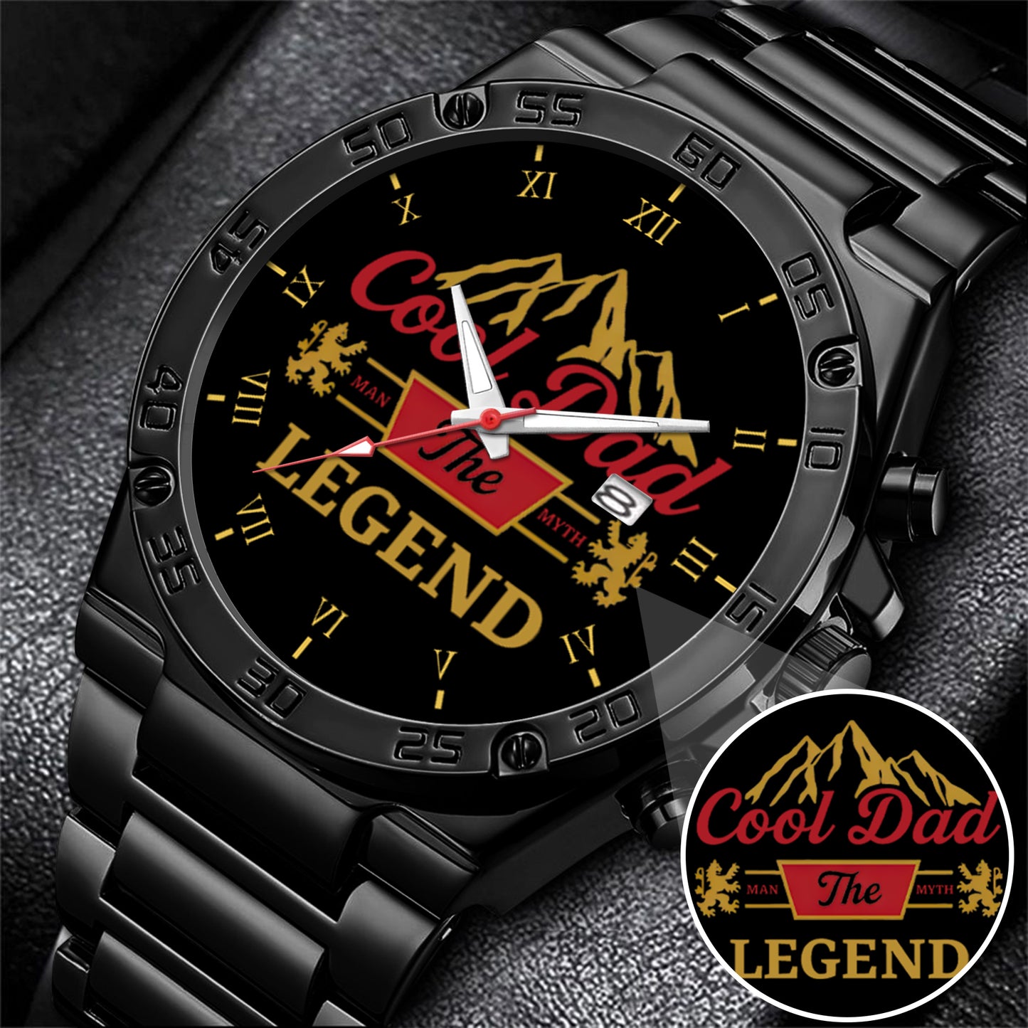 Father's Day Gift For Dad Cool Dad The Man The Myth The Legend Limited Edition Watch