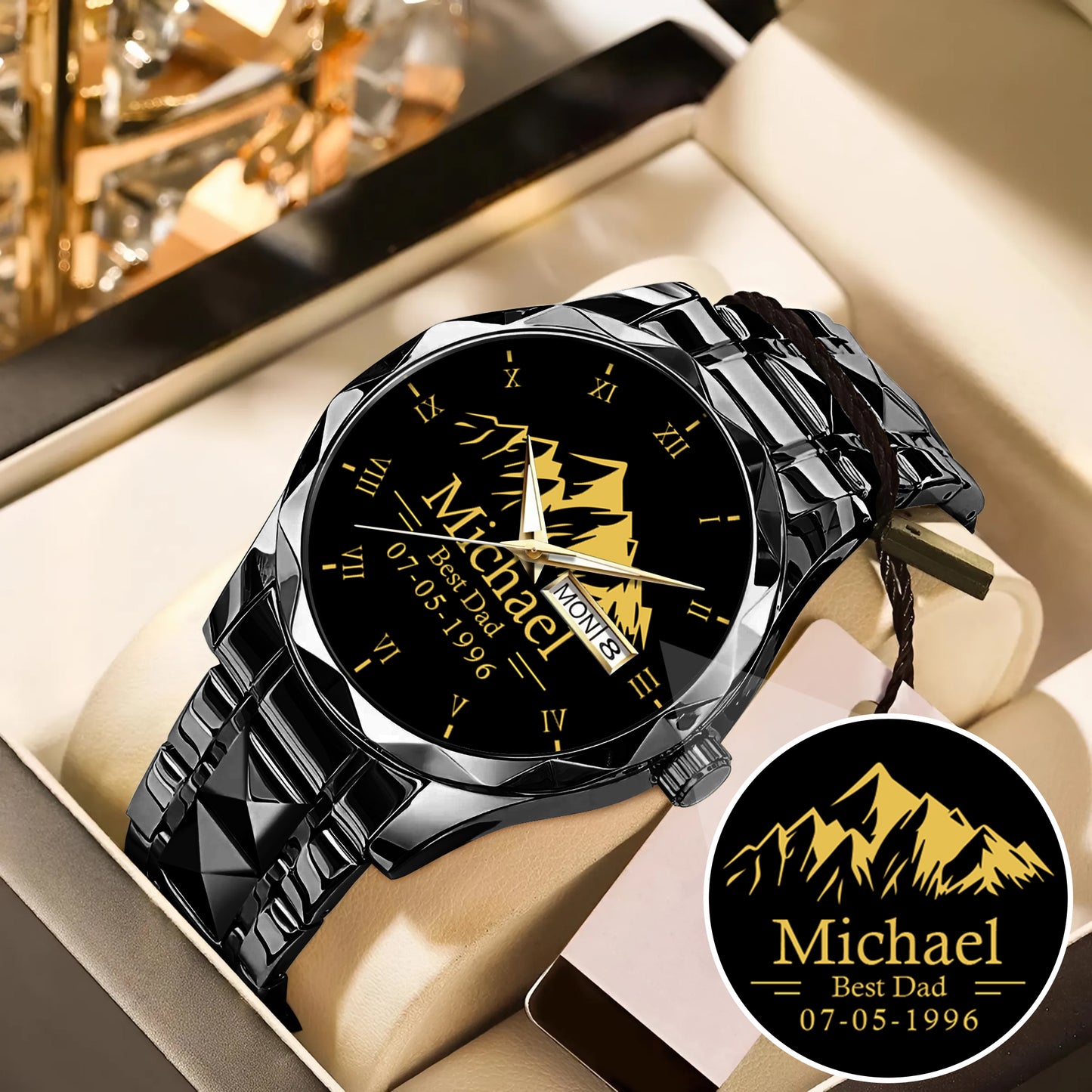 Father's Day Gift For Dad Best Dad Gold Mountain Limited Edition Watch