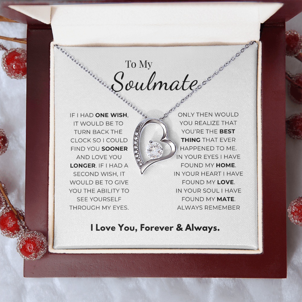 To My Soulmate Forever Love Necklace