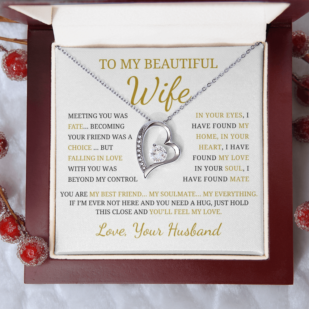 To My Beautiful Wife Forever Love Necklace