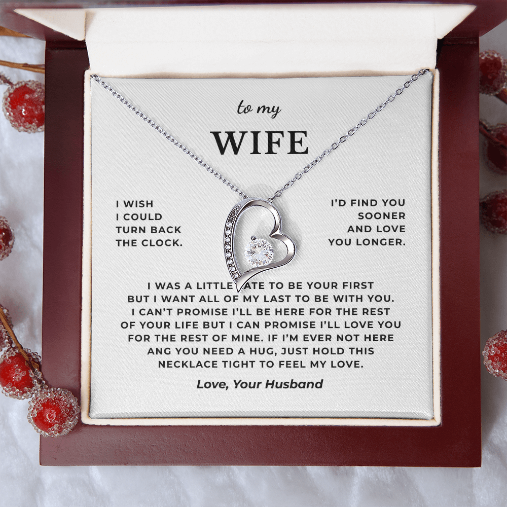 To My Wife Interlocking Hearts Necklace