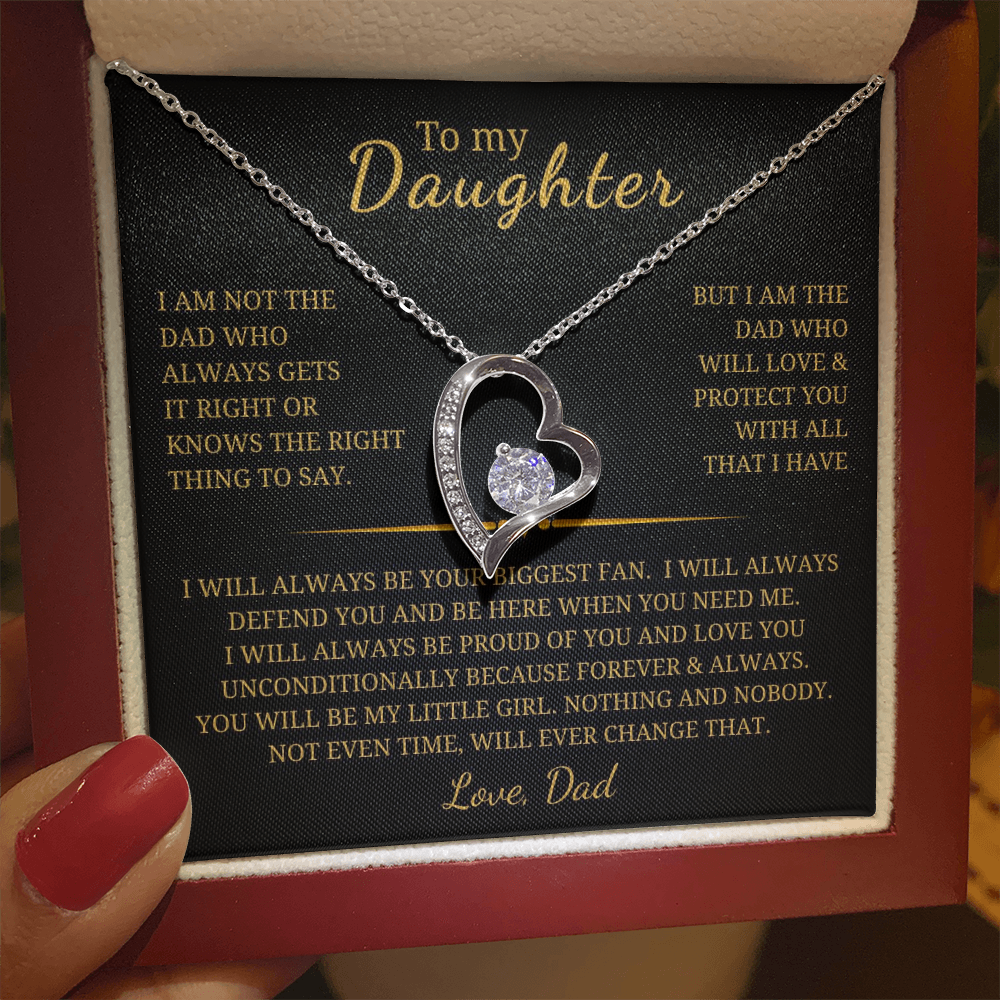 To My Daughter Forever Love Necklace