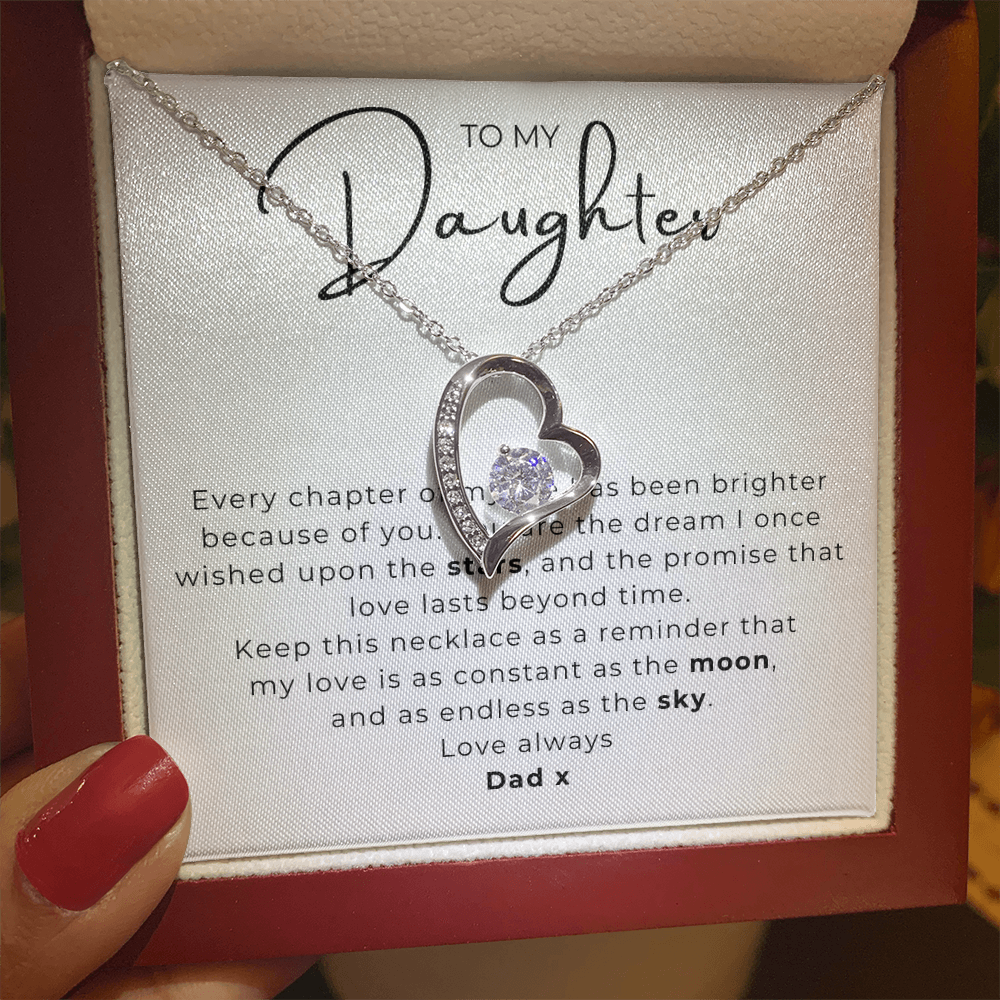 To My Daughter Forever Love Necklace