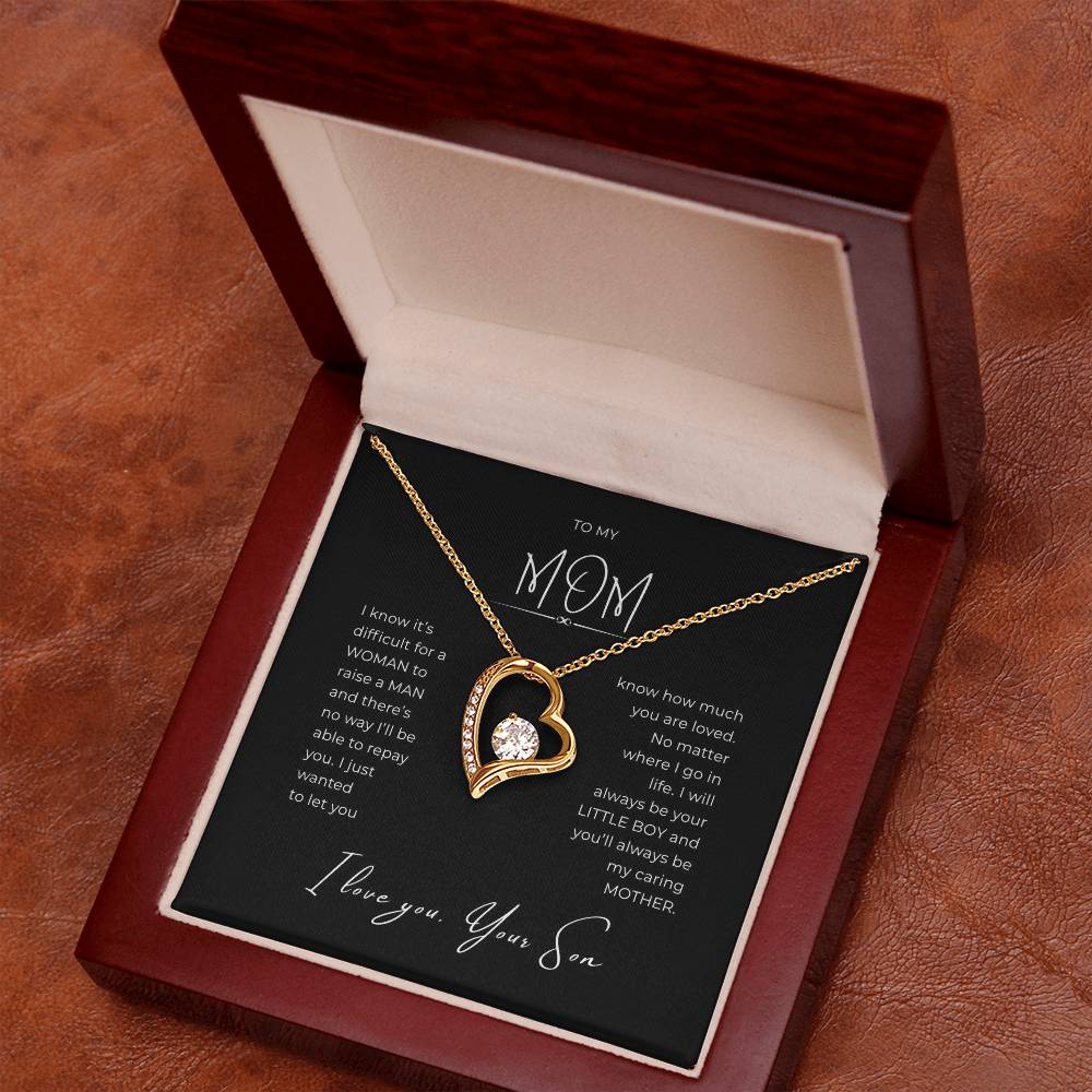 To My Mom Interlocking Hearts Necklace