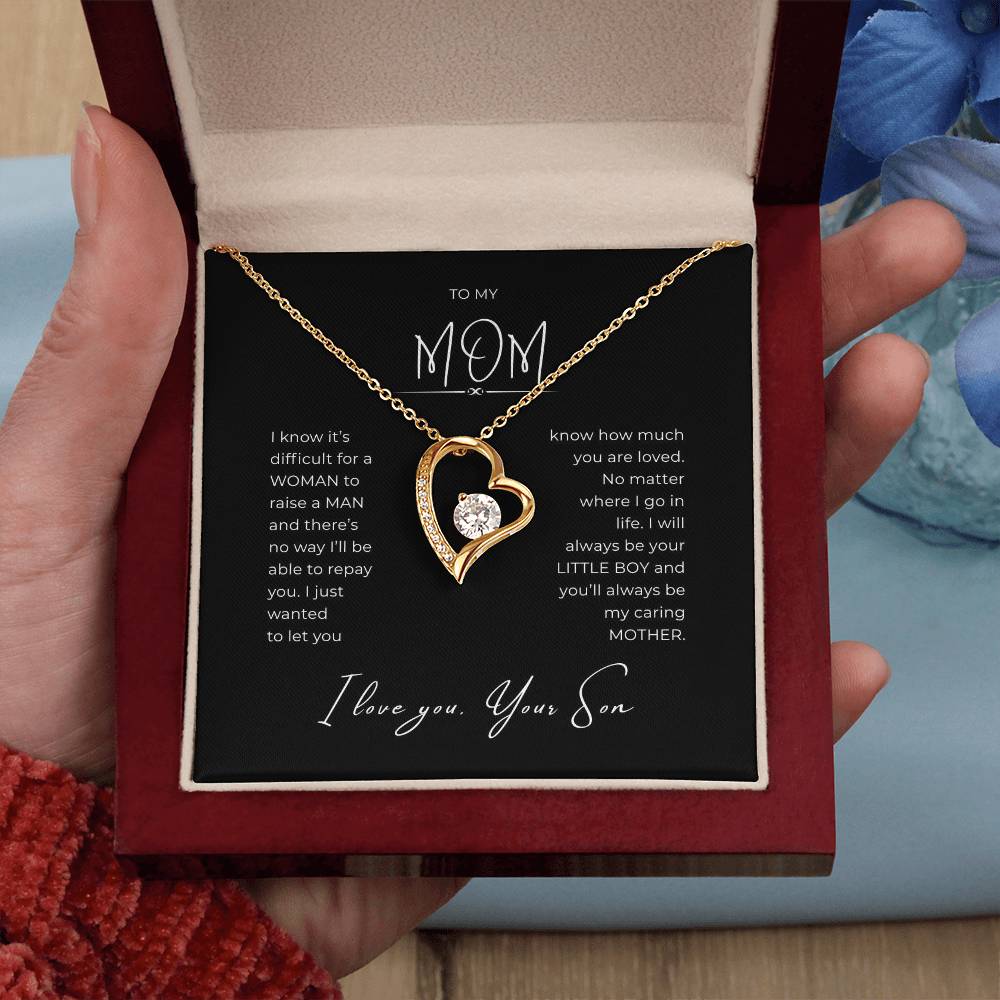To My Mom Interlocking Hearts Necklace