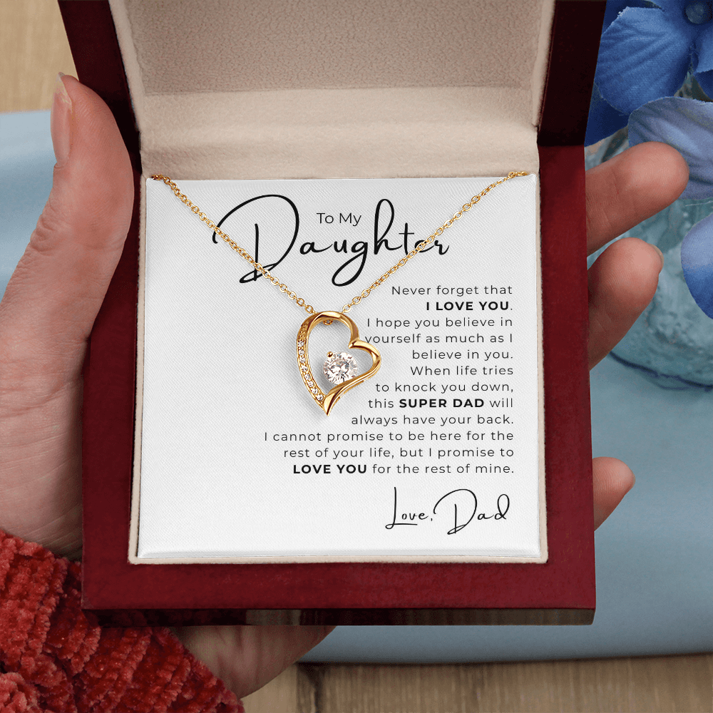 To My Daughter Forever Love Necklace