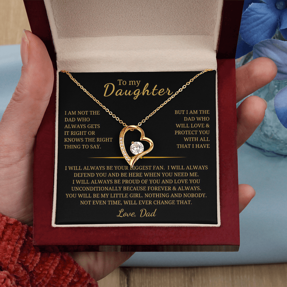 To My Daughter Forever Love Necklace