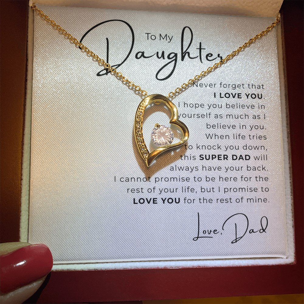 To My Daughter Forever Love Necklace