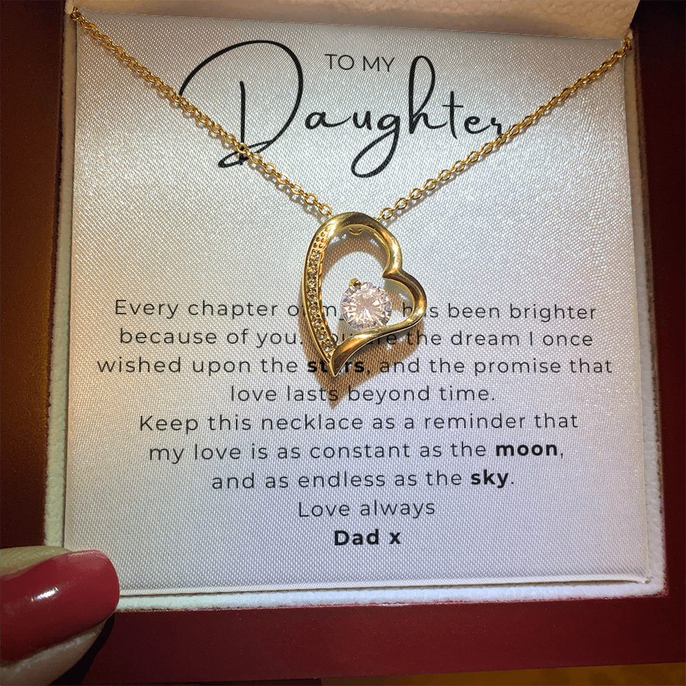 To My Daughter Forever Love Necklace