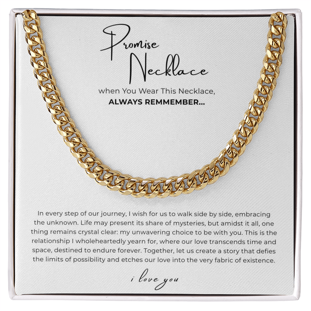 Promise Necklace Cuban Link Chain