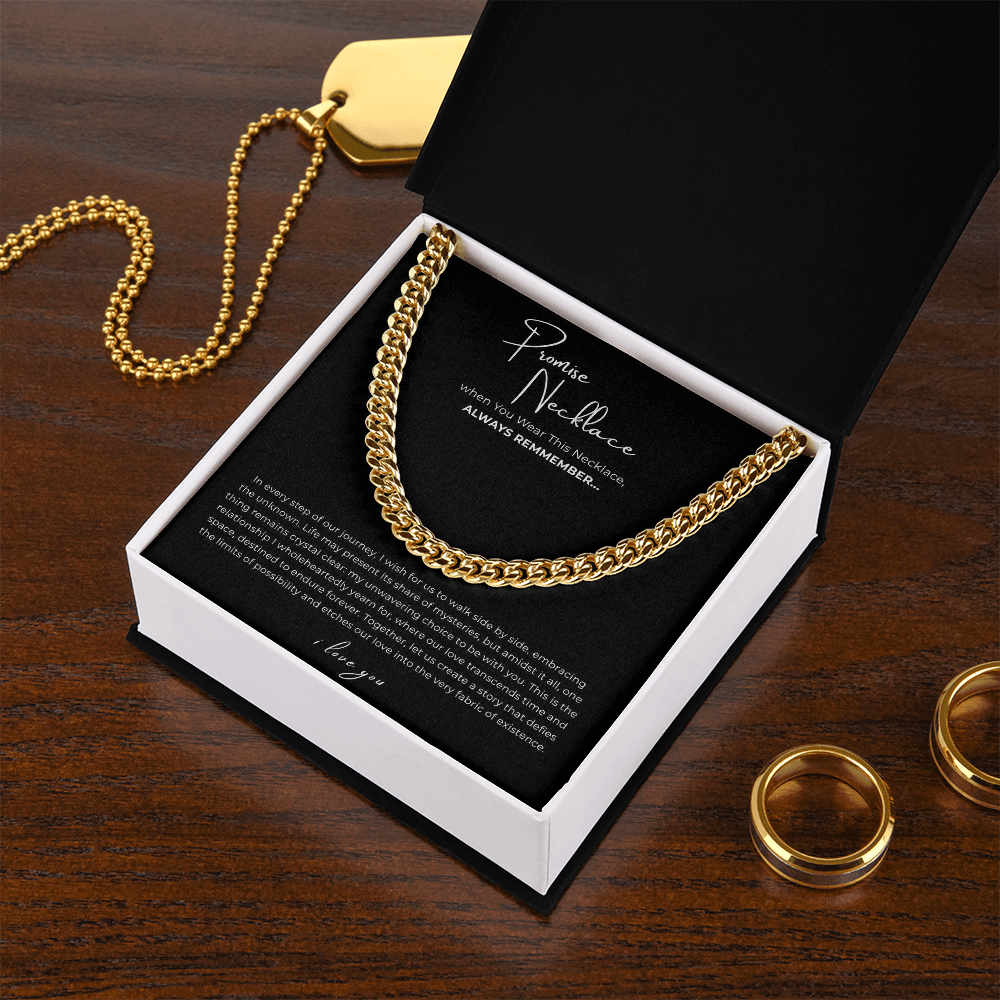 Promise Necklace Cuban Link Chain