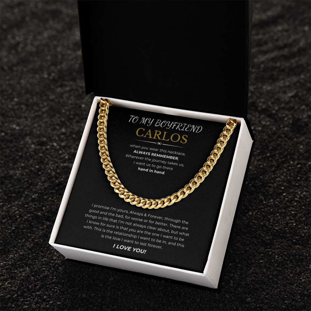 To My Boyfriend Cuban Link Chain