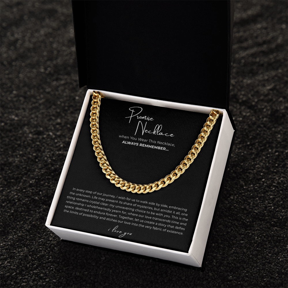 Promise Necklace Cuban Link Chain