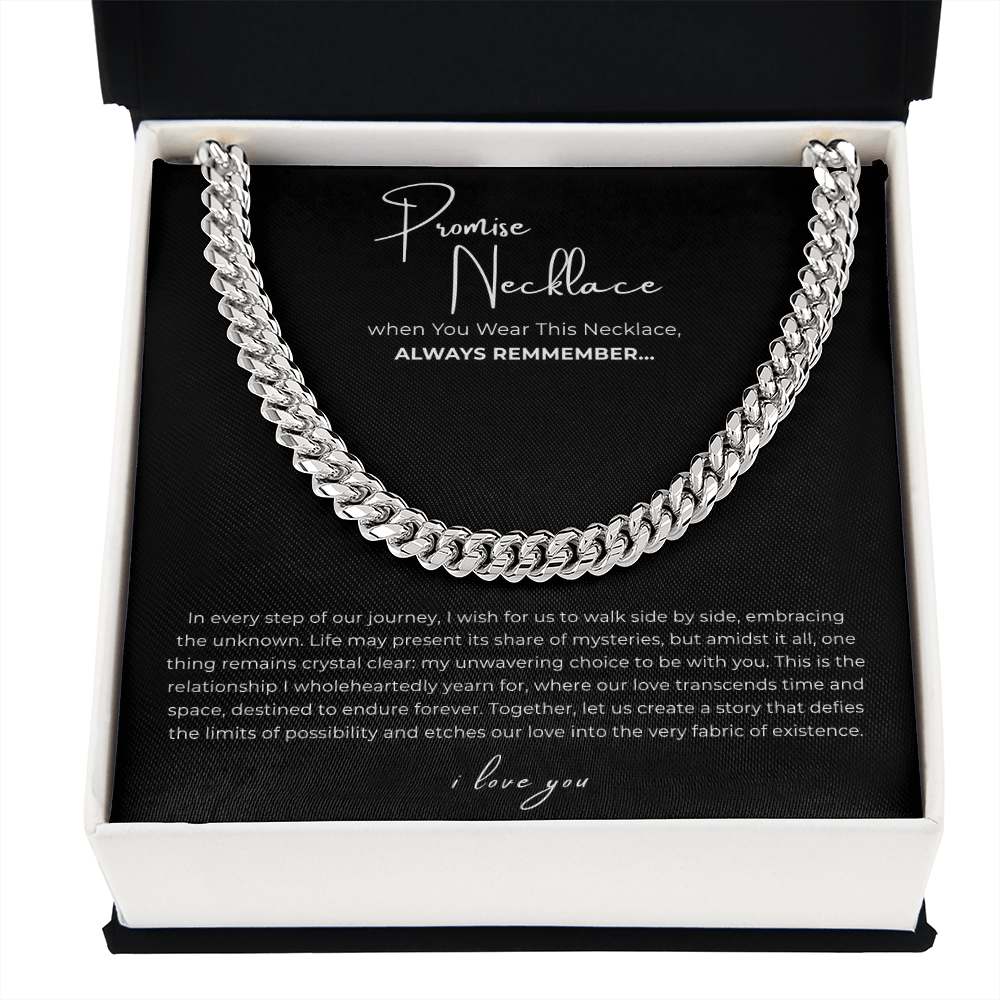 Promise Necklace Cuban Link Chain