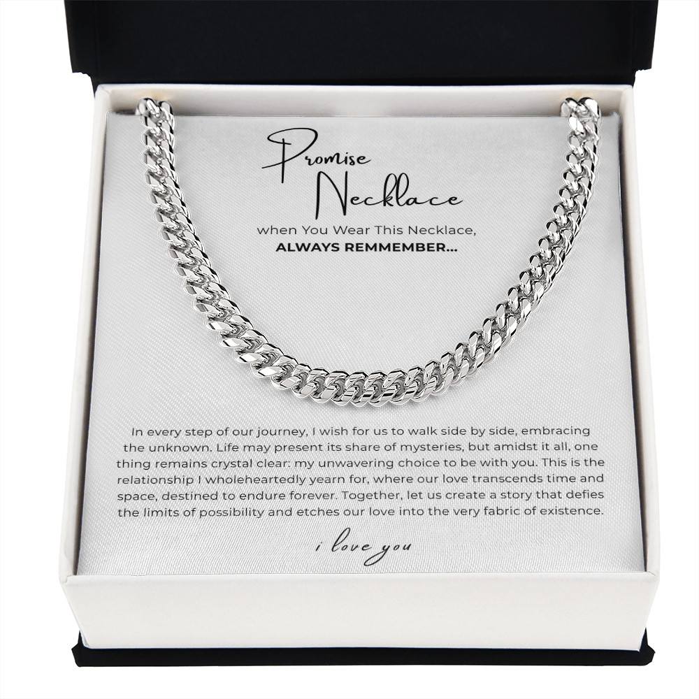Promise Necklace Cuban Link Chain