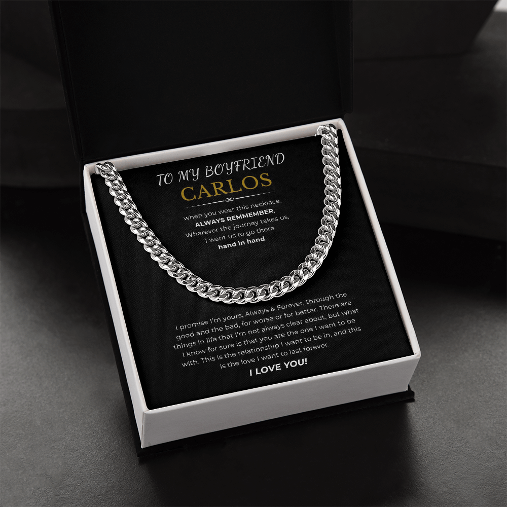 To My Boyfriend Cuban Link Chain