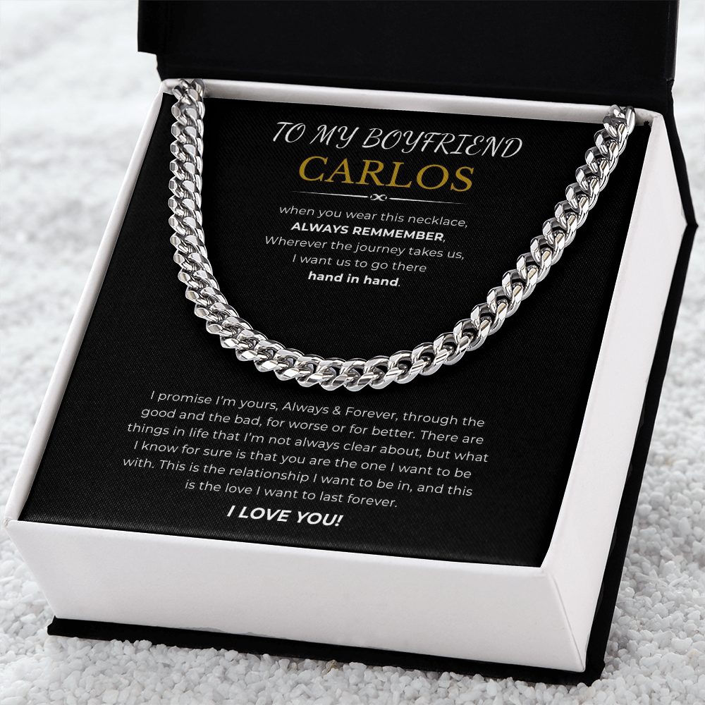 To My Boyfriend Cuban Link Chain