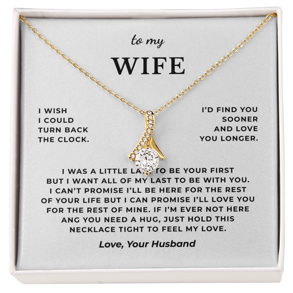 To My Wife Interlocking Hearts Necklace