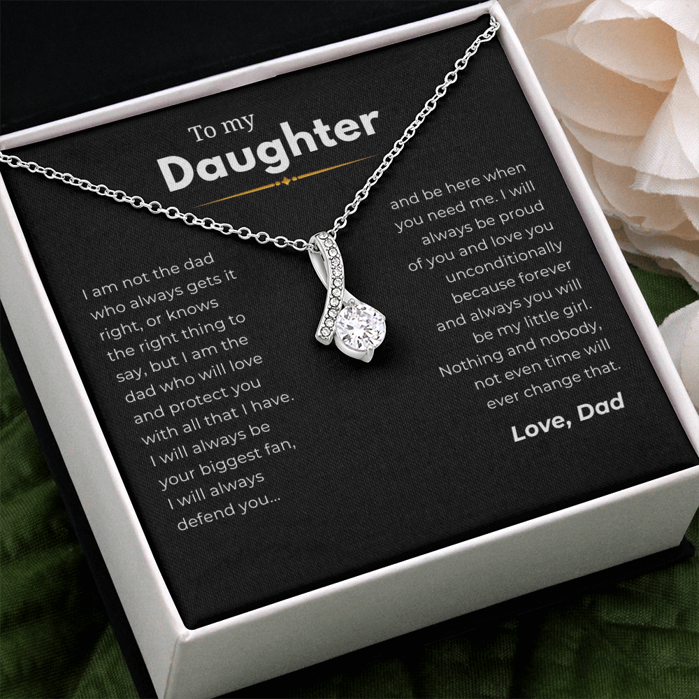 To My Daughter Interlocking Hearts Necklace
