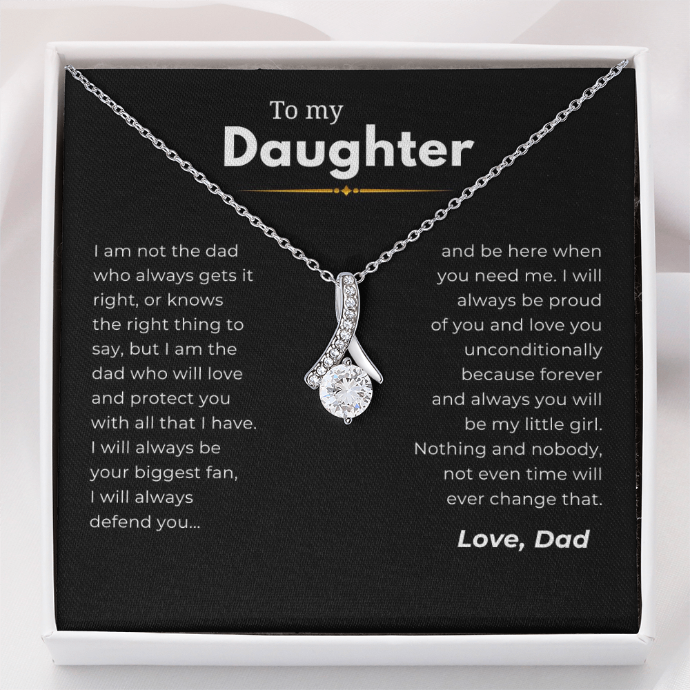 To My Daughter Interlocking Hearts Necklace