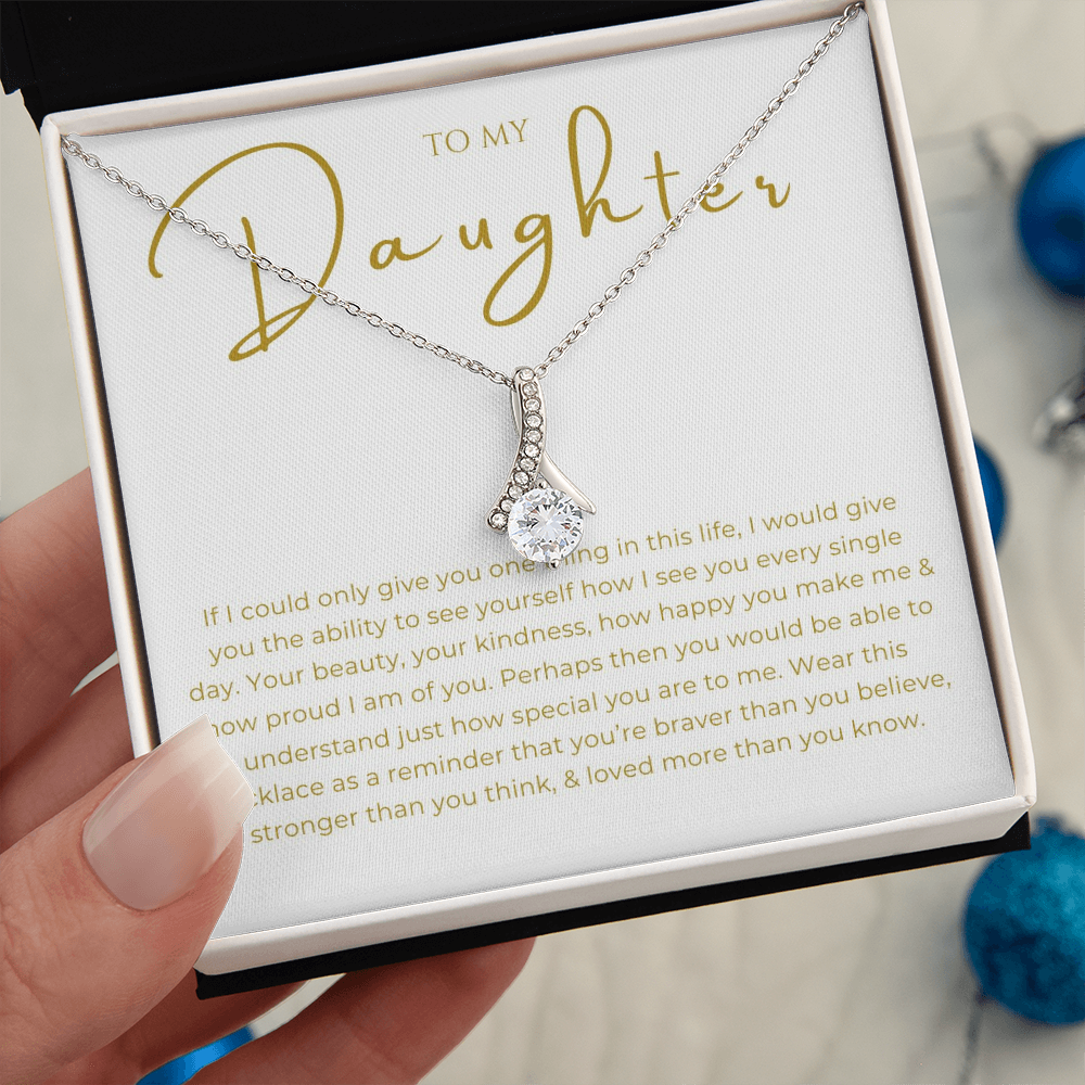 To My Daughter Interlocking Hearts Necklace