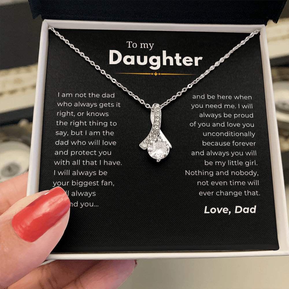 To My Daughter Interlocking Hearts Necklace