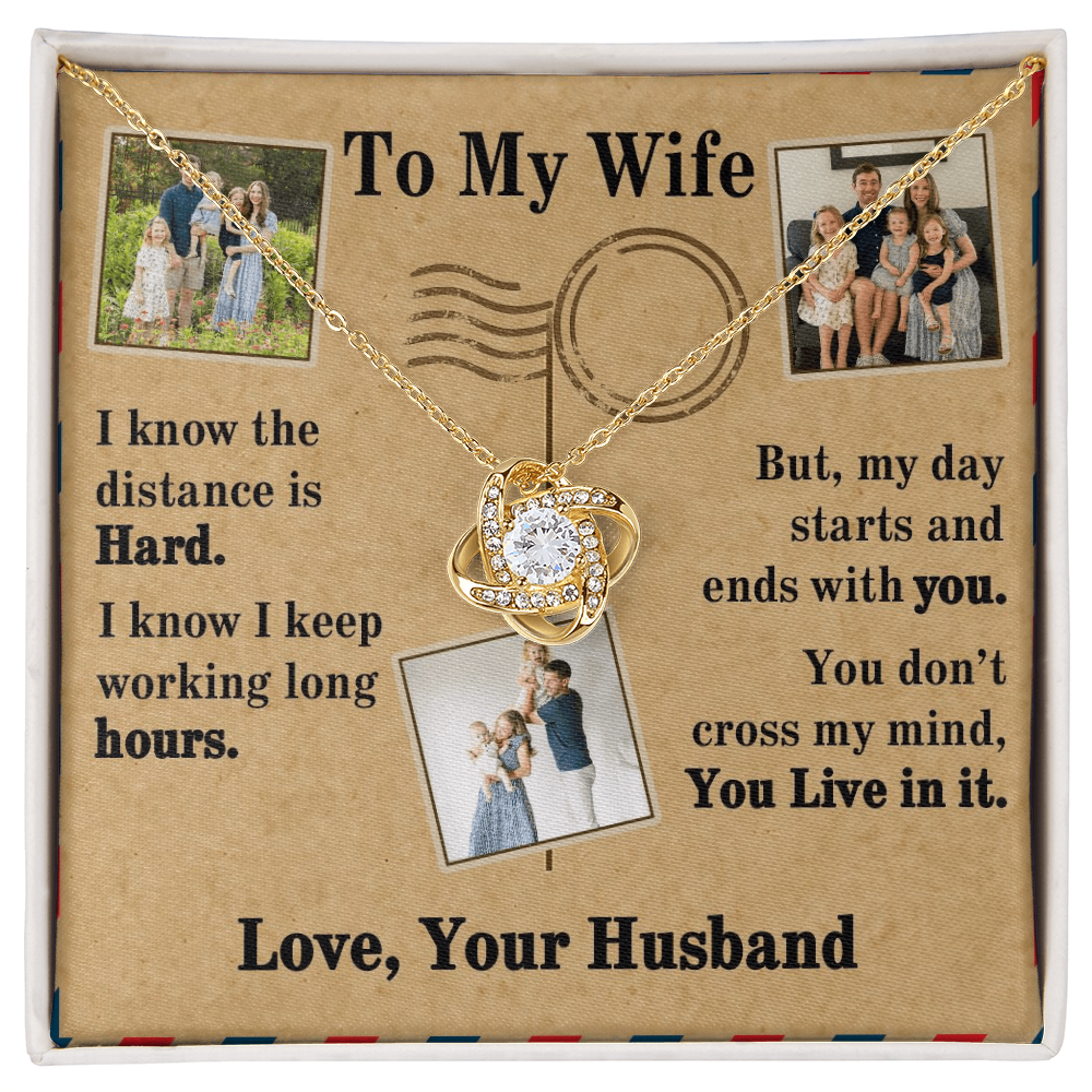 To My Wife Love Knot Necklace